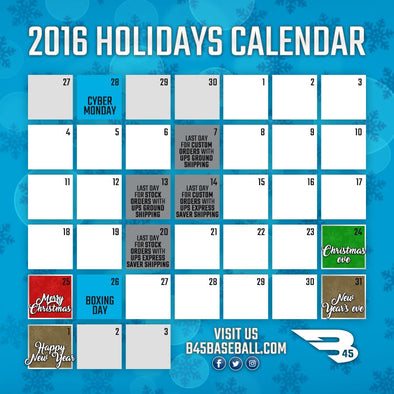 Our Holidays Shipping Policy