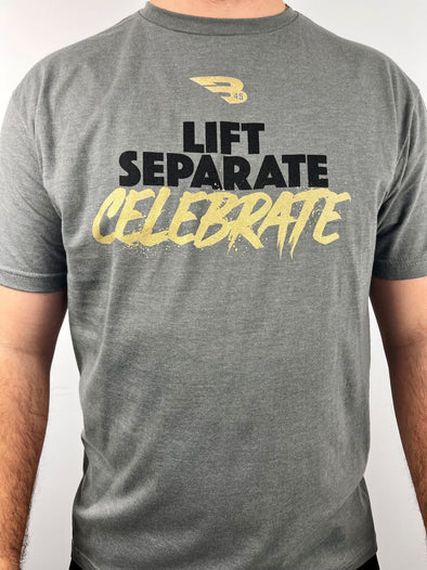 B45 Baseball 🎁 Lift Separate Celebrate T-Shirt (100% off)