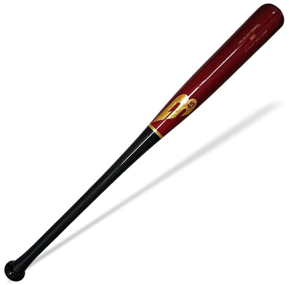 B61 Pro Select Stock Yellow Birch Baseball Bat B45 31" Black Handle/Cherry Barrel 