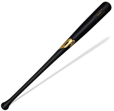 PIKE4s Pro Select Stock Yellow Birch Baseball Bat B45 31" Matte Black Handle/Matte Black Barrel 