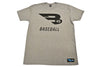 B45 First To Believe Premium T-Shirt Apparel B45 Gray with Black logo Small 