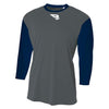 3/4 Performance T-Shirt Apparel B45 Baseball Small Charcoal/Navy 