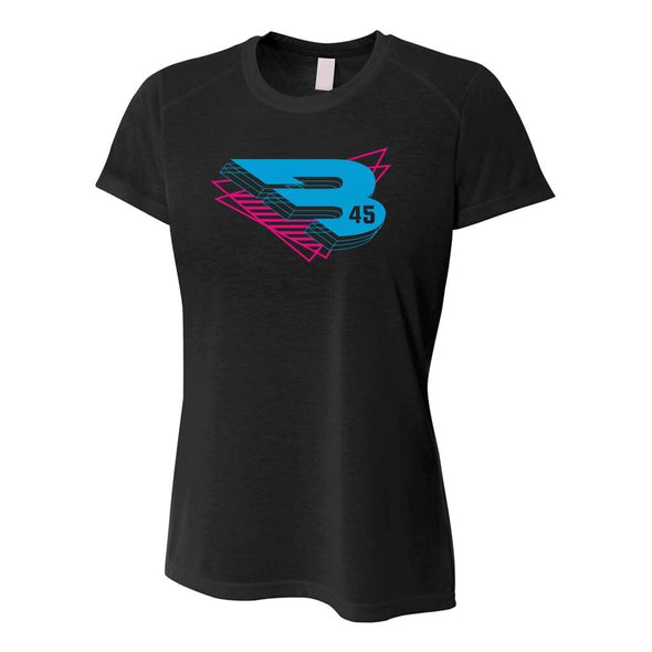 Women's T-Shirt Apparel B45 Baseball X-Small Black 